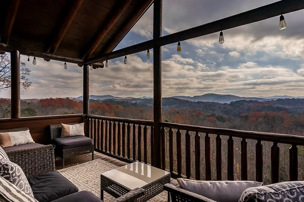 View of the Blue Ridge Mountains from the upper patio deck